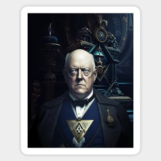Aleister Crowley Freemason Occult Compass and Square Sticker